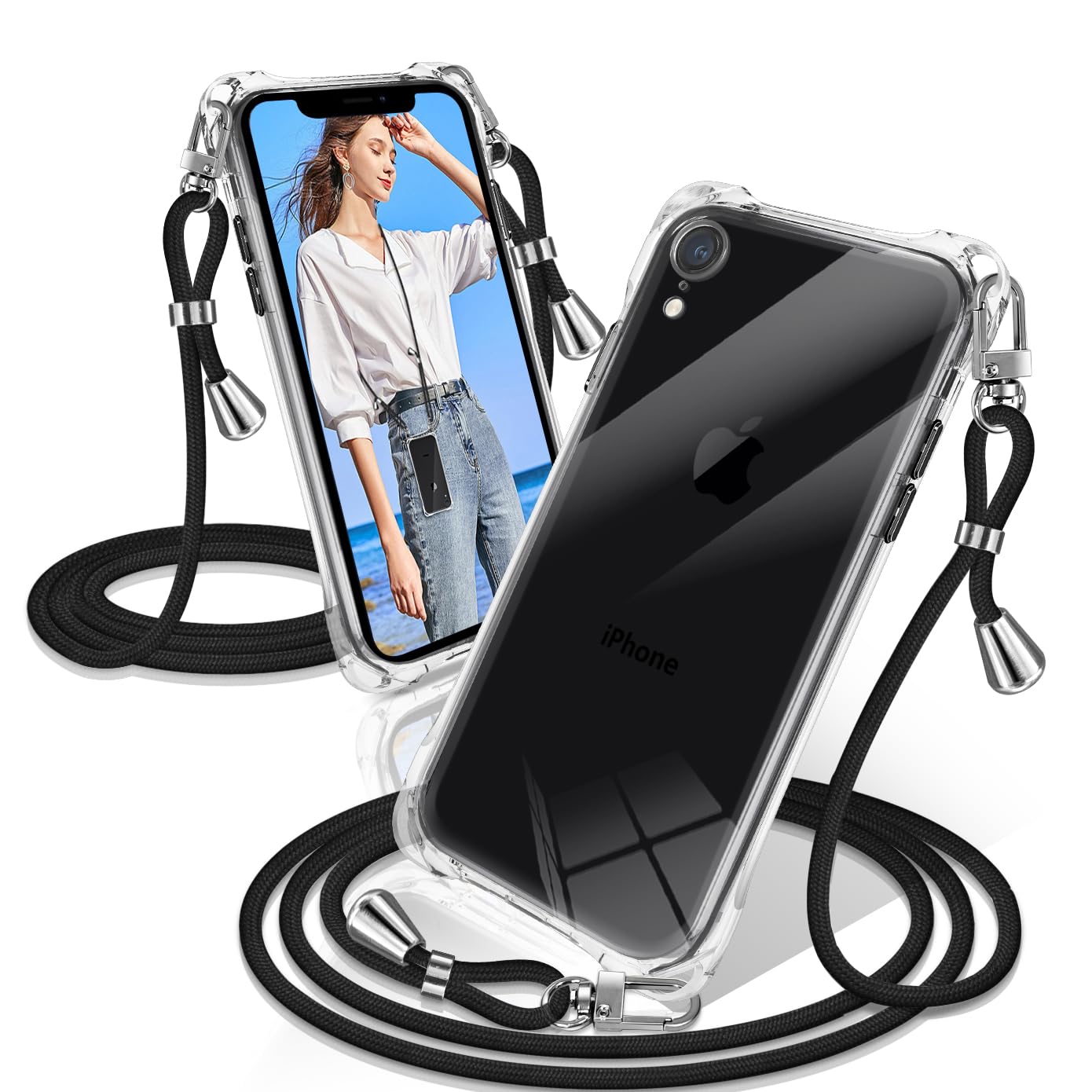 Amazon.co.jp: XIOYATY iPhone XR 対応 ケース クリア ショルダー
