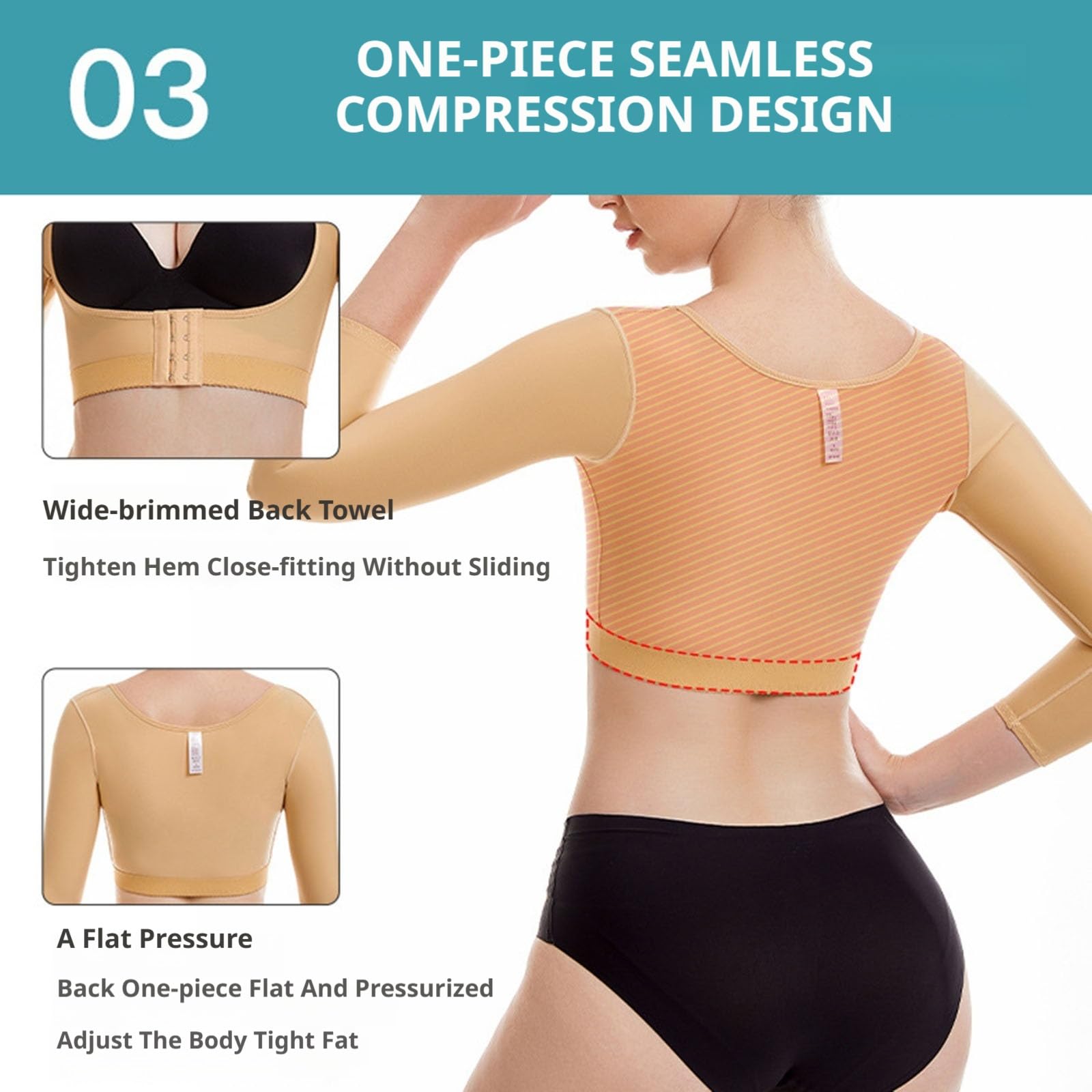 ISCBAFYX Tops para Mujer Brazo Lipo compresión postcirugía Adelgazante Cierre Frontal Corrector Camiseta sin Mangas Shapewear