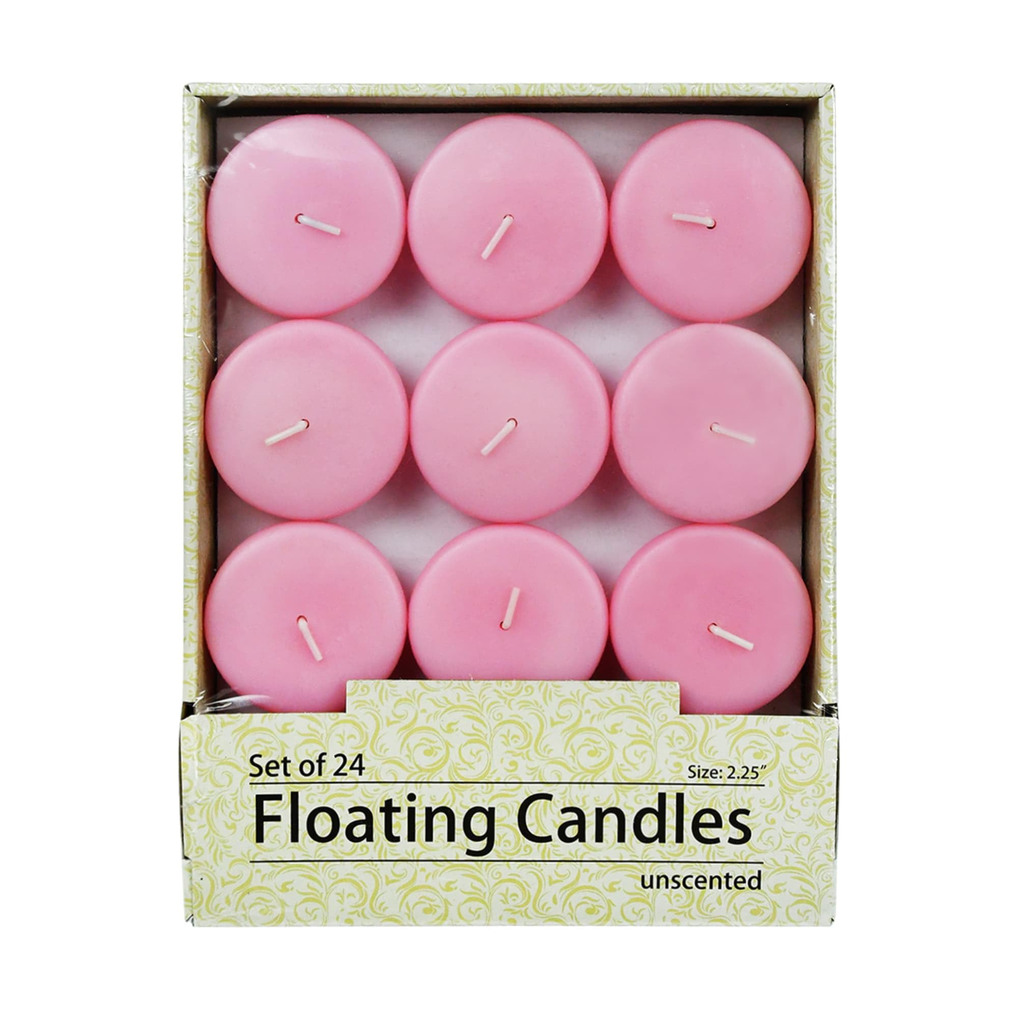 Zest Vela 24 Piezas Velas flotantes, 5,7, luz Rosa