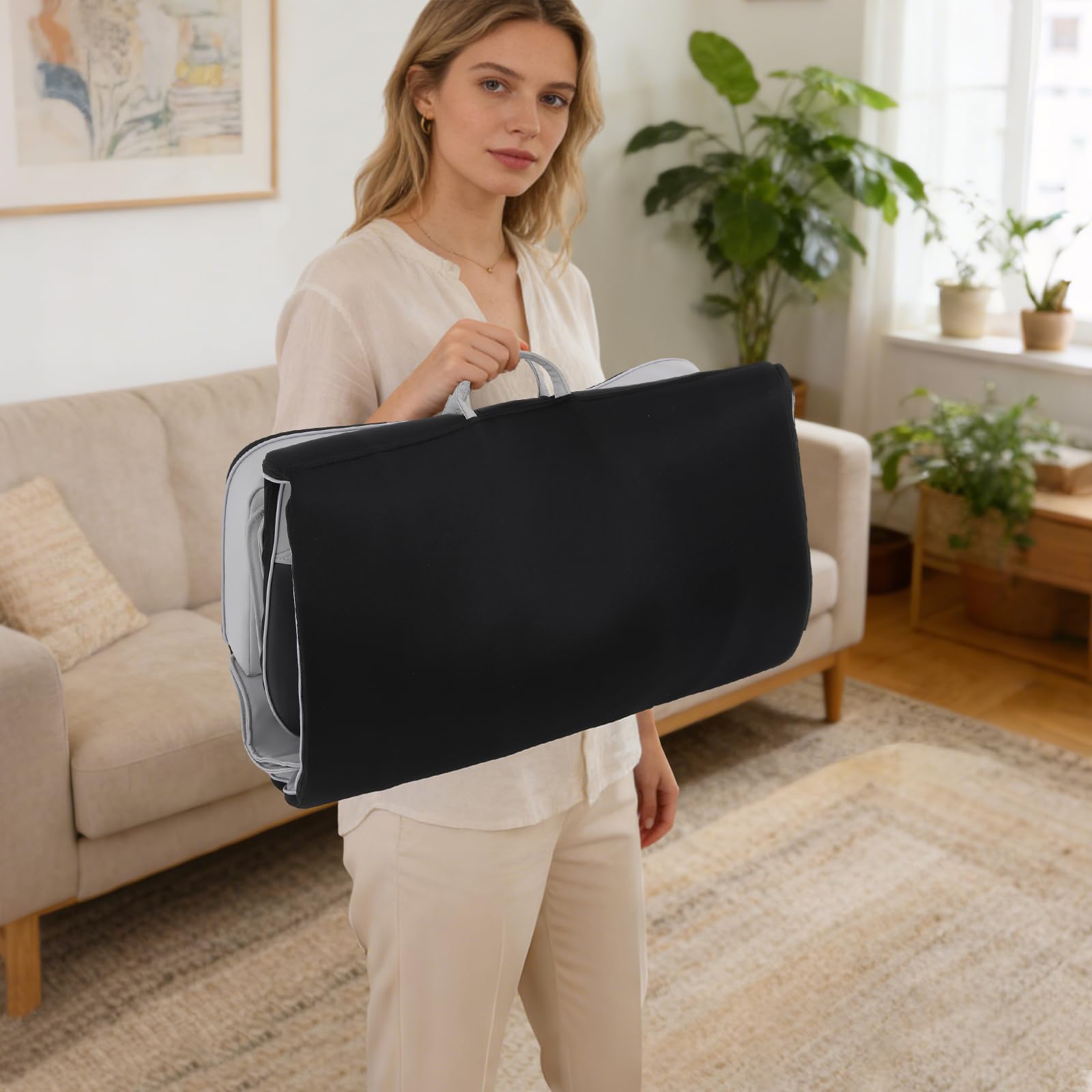 Ganzkörper Massagematte mit Wärmefunktion, Massagematte mit 28 Airbags,Massagematte Ganzkörpermassage, Timer, Tiefenmassage Rollmassage für Nacken, für Nacken Schultern Rücken Taille Beine