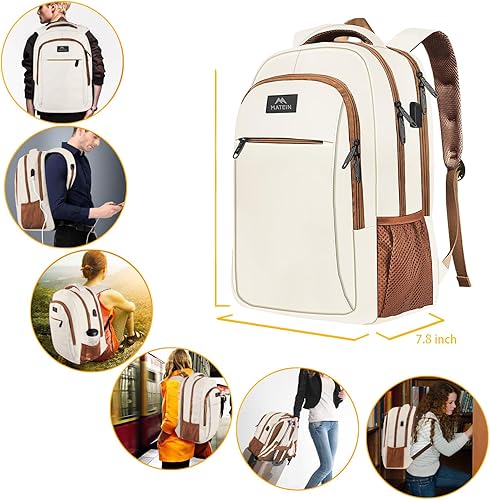 Miniatura 189 de MATEIN - Mochila empresarial para laptop de 15.6 pulgadas, mochila de viaje con puerto de carga USB, resistente al agua, para trabajo, universidad