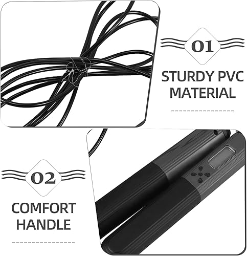 Miniatura 9 de Weighted Smart Jump Rope with Anti-skid Handles for Adult Fitness Digital Jump Counter Portable Heavy Jumprope for Men and Women Workout Training