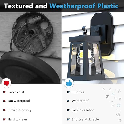 Vista 5 de Kit de montaje para revestimiento, bloque de montaje para revestimiento, bloque de montaje para luz exterior con caja eléctrica incorporada, placa