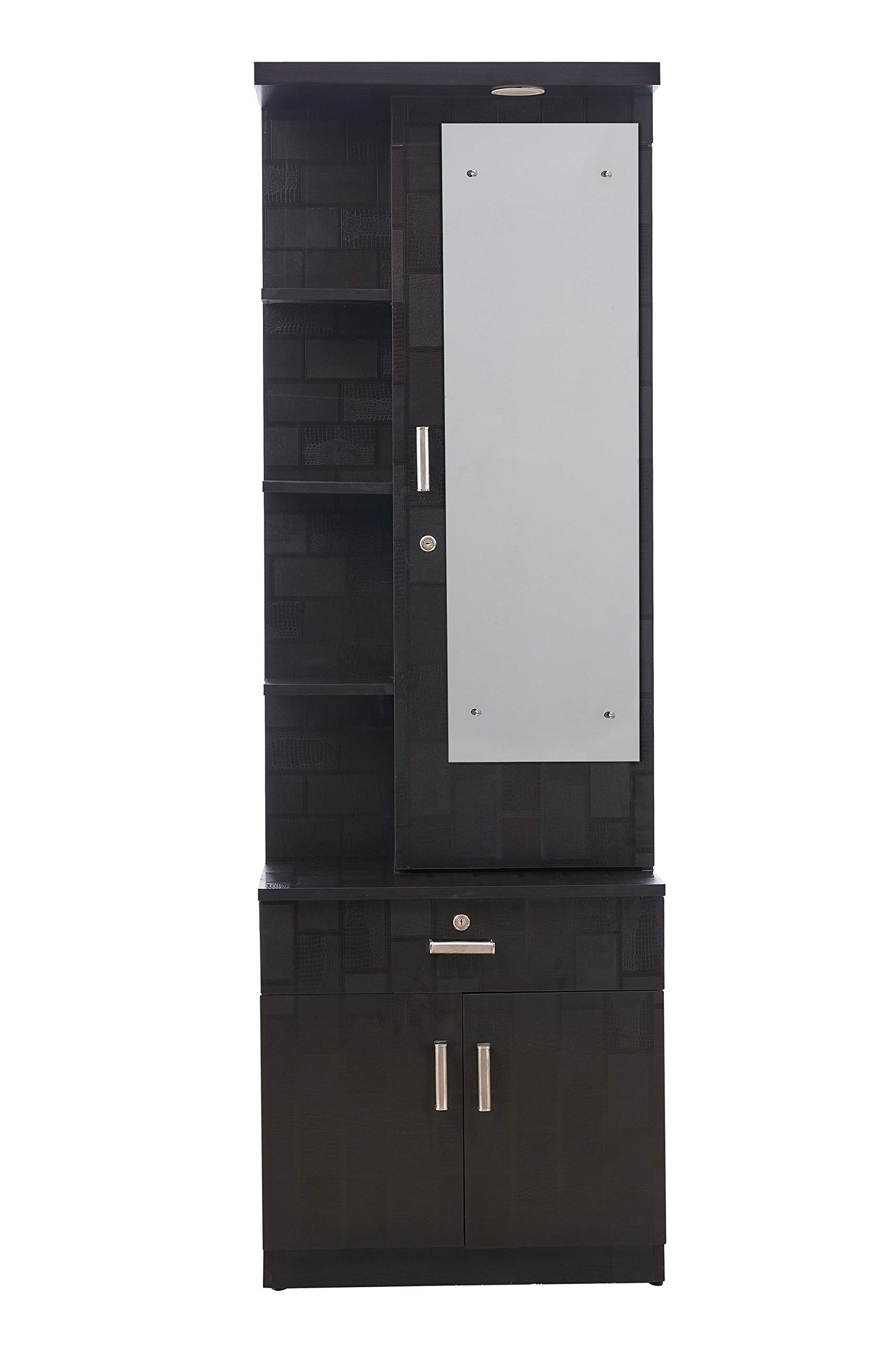 generic Engineered Wood Quality Assured Furniture Modern Daniel Dressing Table/Wardrobe (72x24x18 feet, L x W x H, Wenge, Black)-picture-13