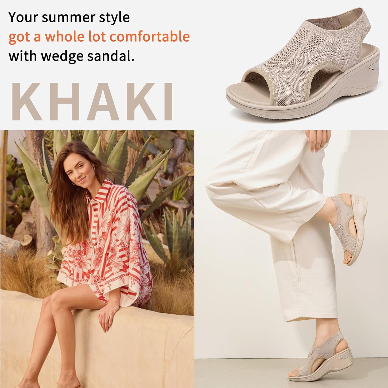 KOIMED Women's Comfortable Platform Walking Sandals With Memory Foam Open Toe Lightweight Breathable Soft Mesh Washable For Summer Travel Casual Beach Outdoor Sport - Image 8