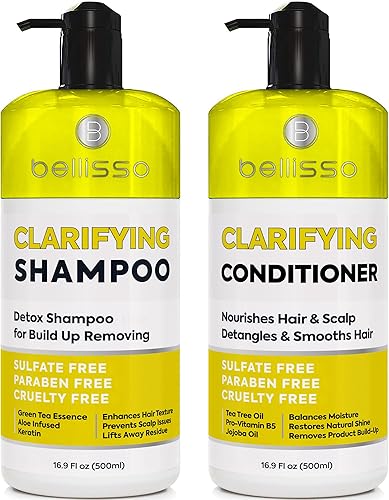 Miniatura 129 de Juego de champú y acondicionador de vinagre de sidra de manzana, detener el cuero cabelludo escamoso y con picazón, sin sulfato y parabenos