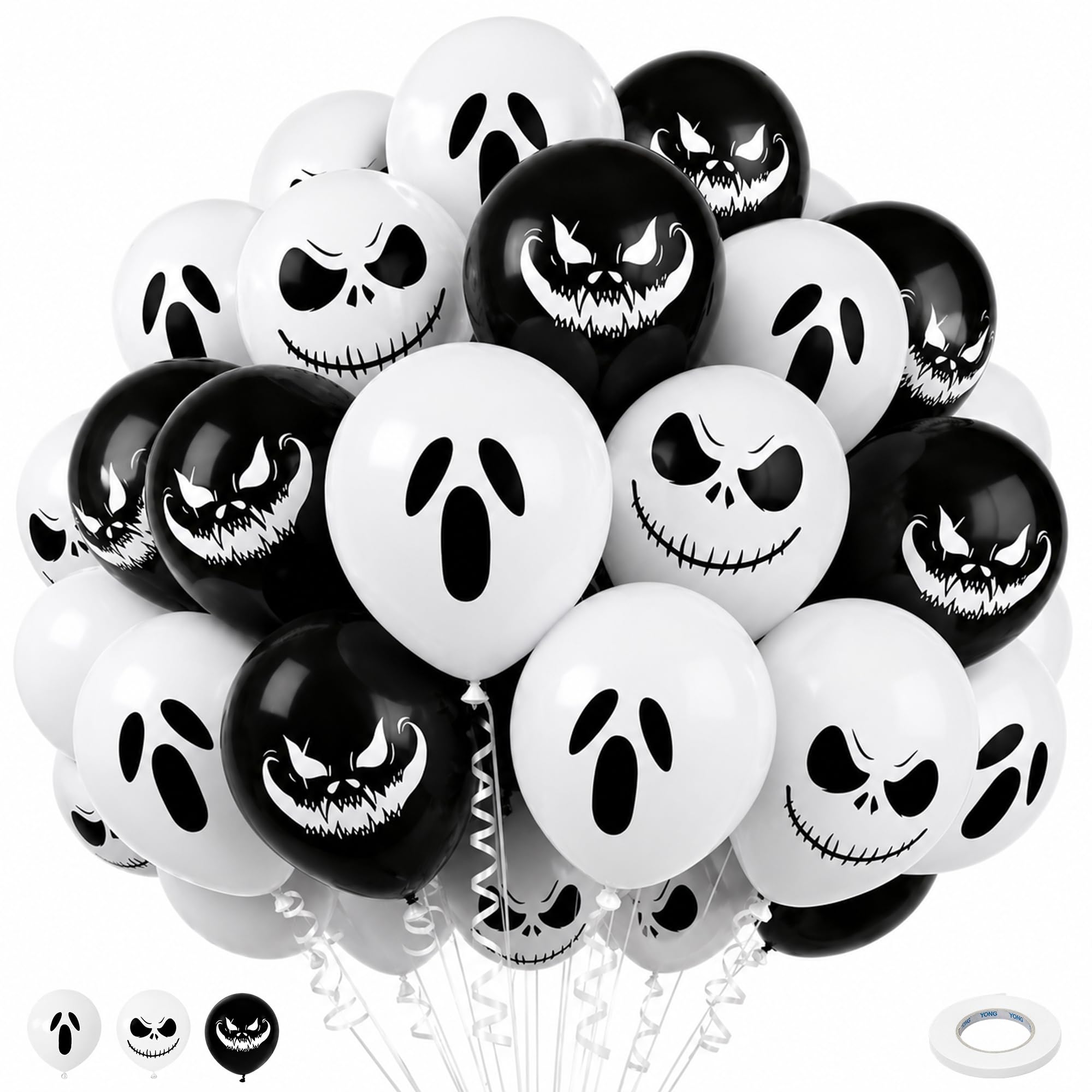 Black White Halloween Balloons for Halloween Outdoor Indoor Party Decor โ image 1