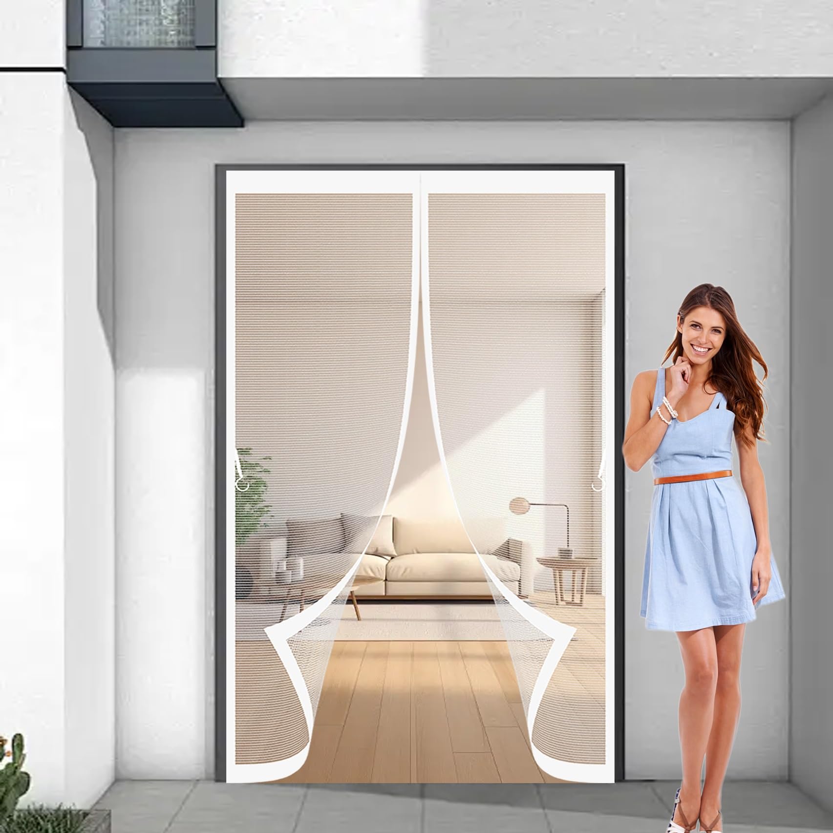 Moustiquaire porte de cave et balcon 160x170 pour aérer sans mouches