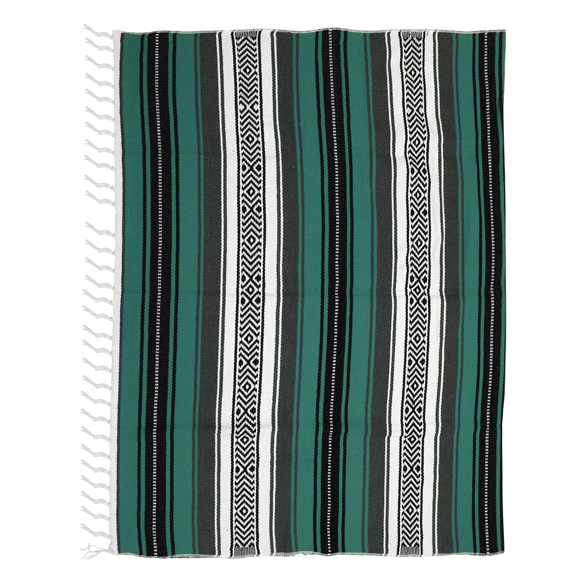 Housoutil Manta Multiusos para Yoga y Sofá Cama Verde 130X180 CM Mezcla Algodón Poliéster, Adecuado para Pilates y Descanso