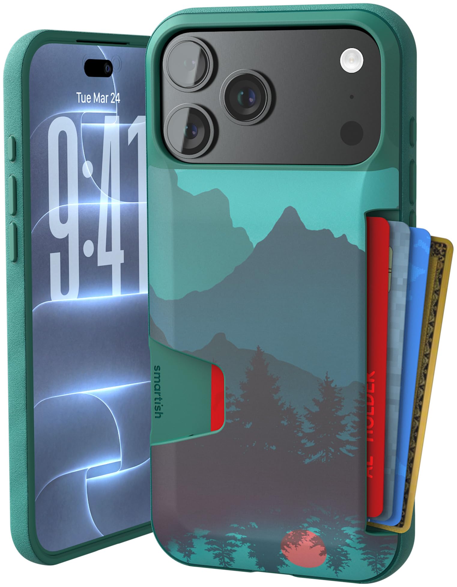 Smartish iPhone 18 Pro Max/17 Pro Max Case, Wallet Slayer V1, Mountains