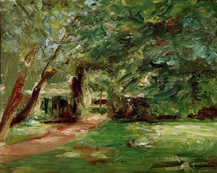 Affiche Max Liebermann Jardin de haies à Wannsee impression sur toile 60x90cm