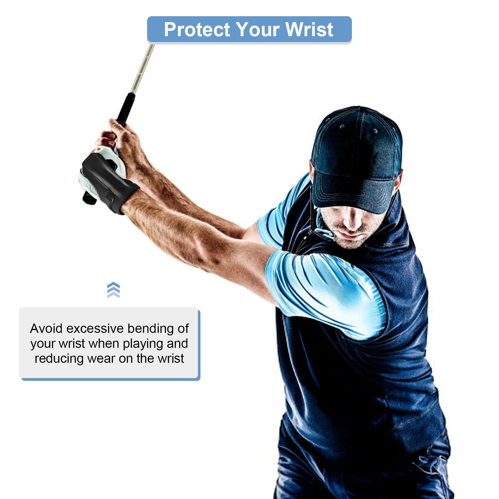 Ejoyous Allenamento Golf Casa, Golf Swing Trainer per Polso Golf Wrist Brace Training Supporto Golf Training Aids Dritto Pratica per Polso Trainer Correttore Golfista