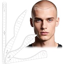Guapa Disposable Hairline Mapping Ruler for Scalp Micropigmentation Precision Hairline Design Stencil for Men & Women with Multiple Styles M1-100PCS