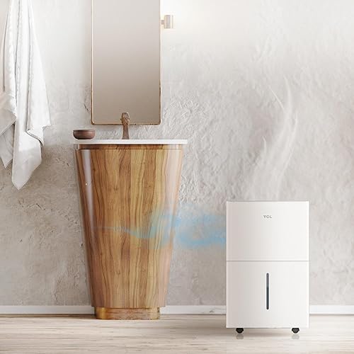 Miniatura 11 de TCL Deshumidificador inteligente de 4,500 pies cuadrados, Energy Star más eficiente 2024, 50 pintas por día, ideal para sótanos, habitaciones y