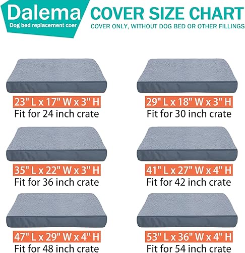 Miniatura 2 de Funda de cama para perro, 53 pulgadas de largo x 36 pulgadas de ancho x 4 pulgadas de alto, resistente, duradera, impermeable, esponjosa, suave, de