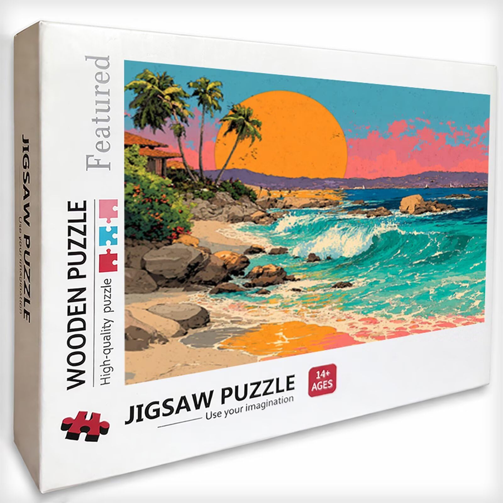 Ondas Puzzle Madera 5000 Piezas, Sunset Puzzle Adultos con Caja 156x105cm, Rompecabezas Desafiante, para Hombres Mujeres Adolescente, Juegos de Rompecabezas Creativos, Decoracion Hogar Regalo, 2-1479