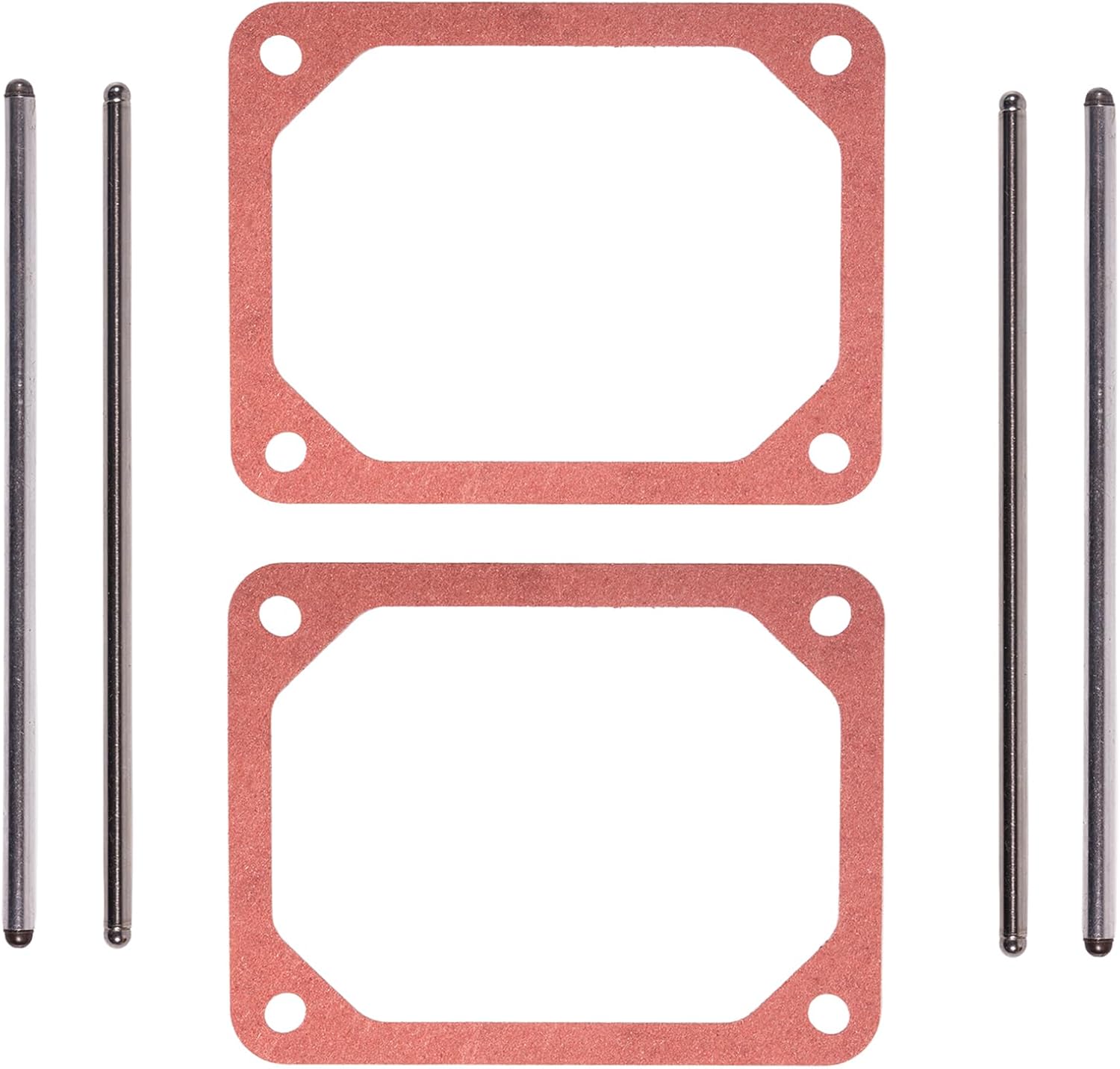 Briggs Stratton Head Gasket 273486 690971 690981 690982 with Two Push Rods Set fits the 446777 Engine 401577-0123-B1 20A114, 405777,total 6PCS.