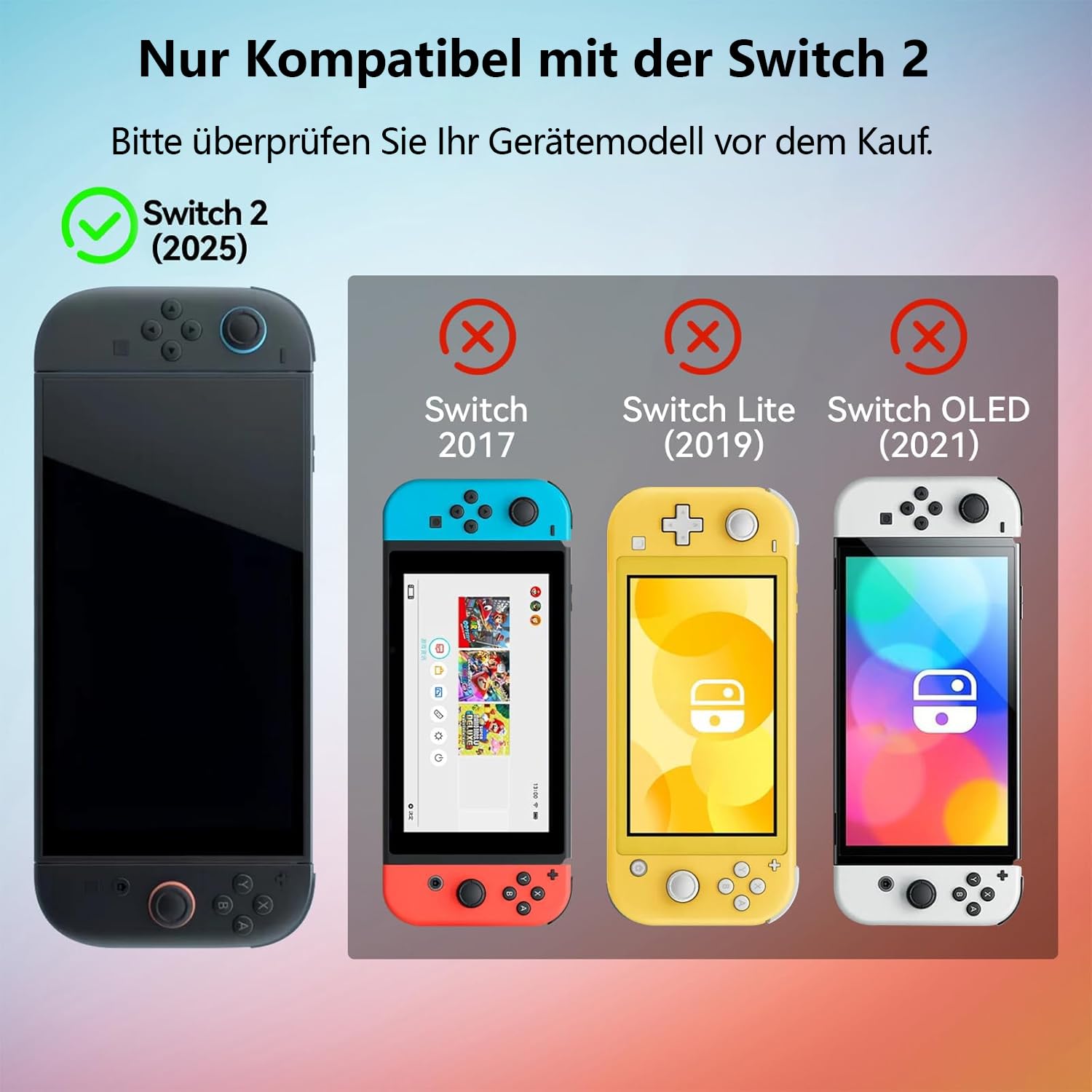 GeekShare Schutzhülle kompatibel mit Switch 2, Harte, schlanke PC-Hülle, dockbares Design für Switch 2 Konsole und JC-Controller – Matcha-Frosch