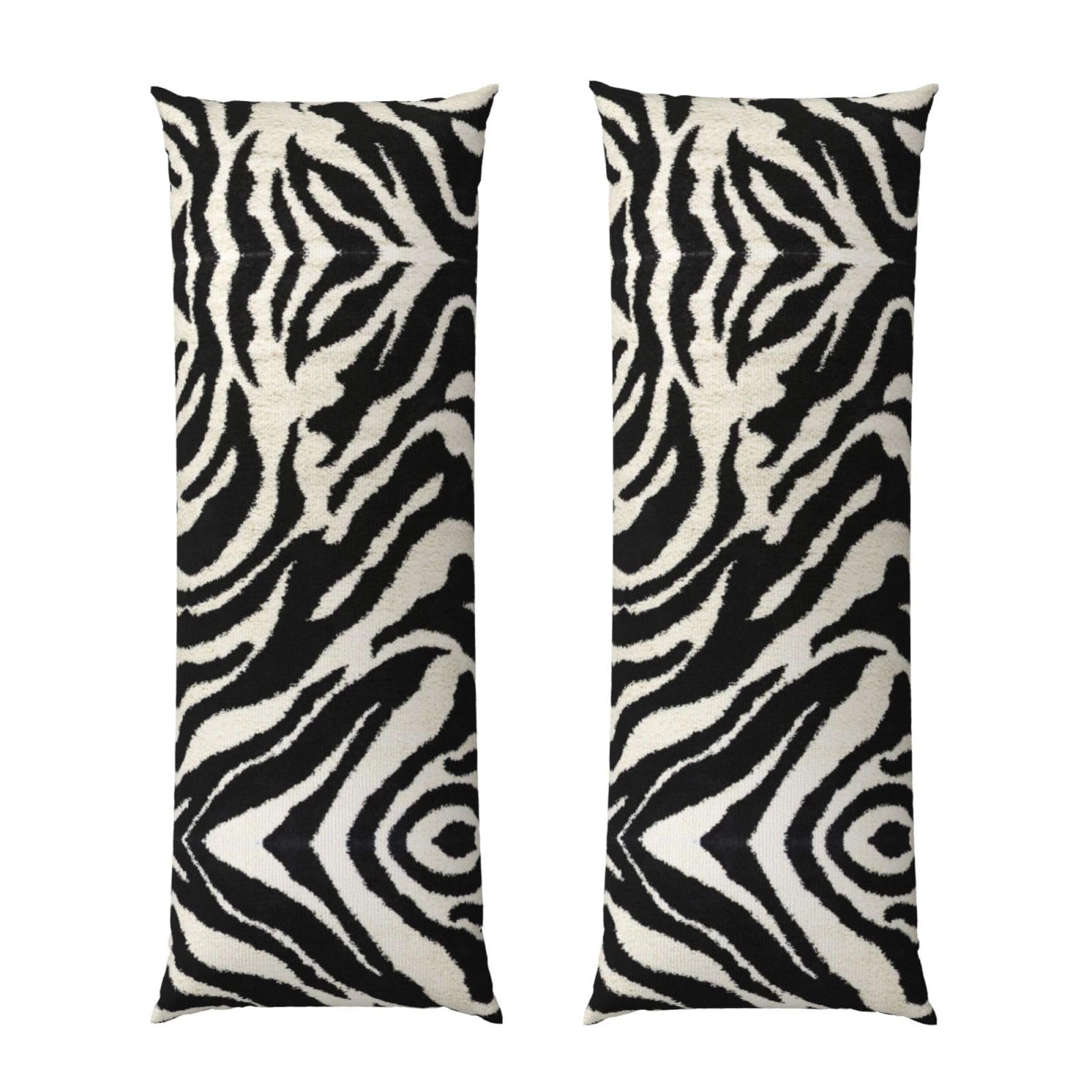 Housse de traversin long microfibre taie polochon zèbre enveloppe