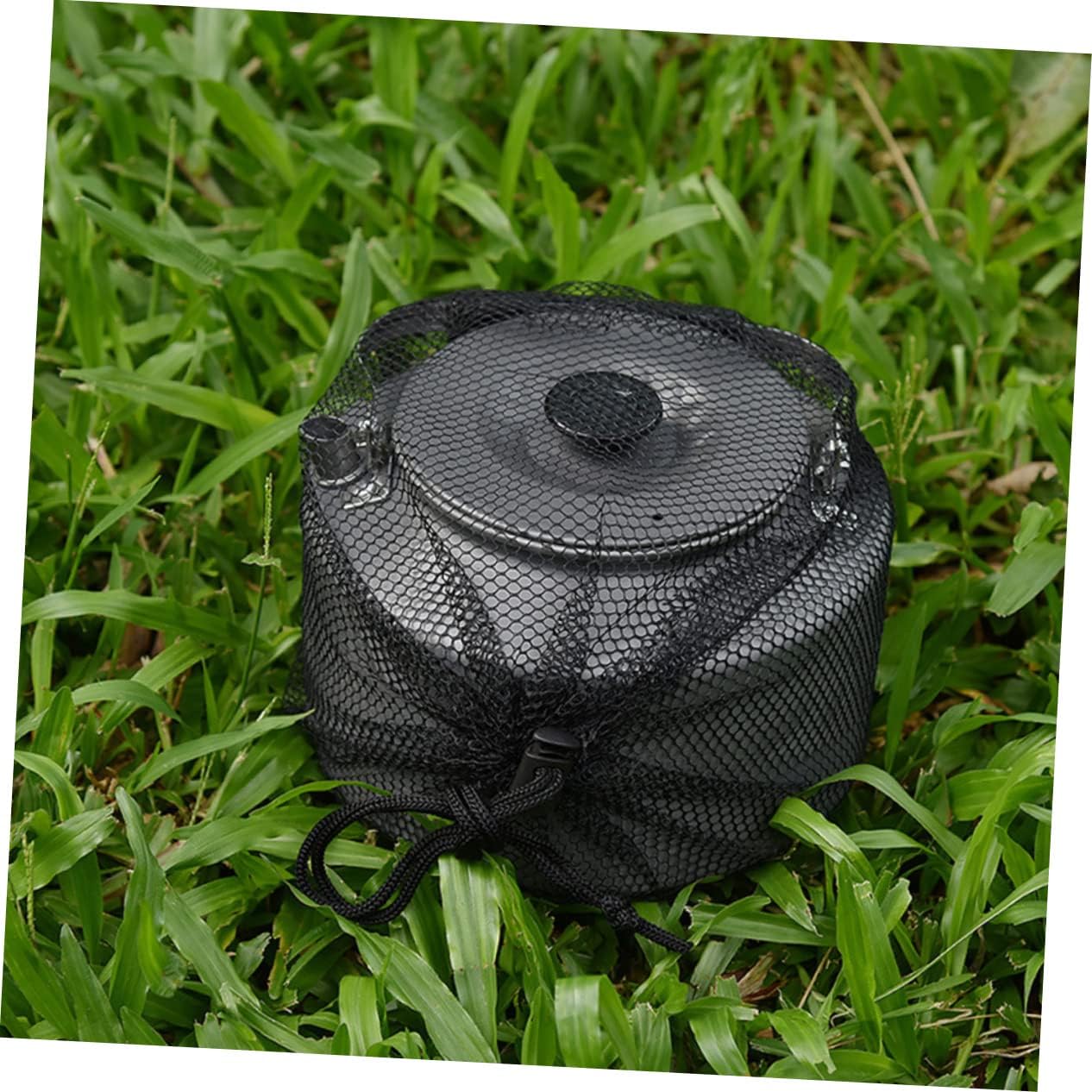 Camping Tea Pot Outdoor Water Kettle Infuser Non-slip Handle Heat Insulated for Hiking Picnic