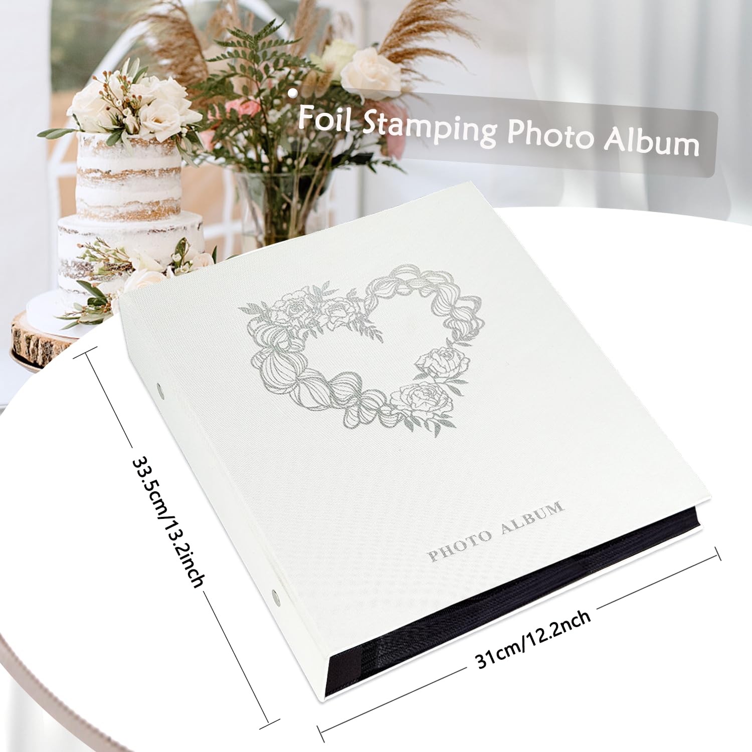 Artmag Photo Album 4x6 1000 Photos Linen Cover Album Large Capacity Picture Book for Wedding Family Anniversary Holds 1000 Horizontal and Vertical Photos (1000 Pockets, White)