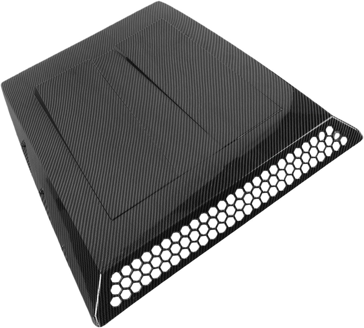 Car Hood Vent Trim Carbon Fiber Pattern Decorative Bonnet Vent Hood Air Intake Cover Universal Compatible For Vehicle