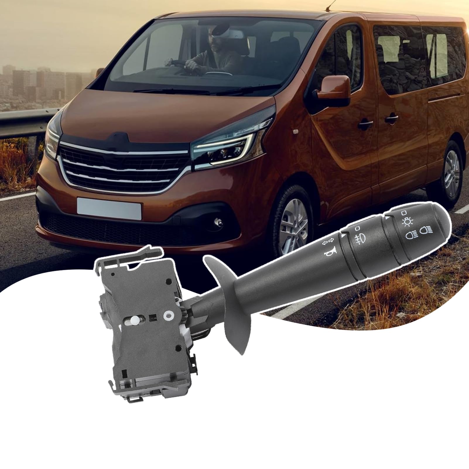 YAOPEI Interruptor De Columna De Dirección 13 Pines – Para Kangoo, Clio 2, Passat B5 (Faros Antiniebla, Bocina E Intermitente)