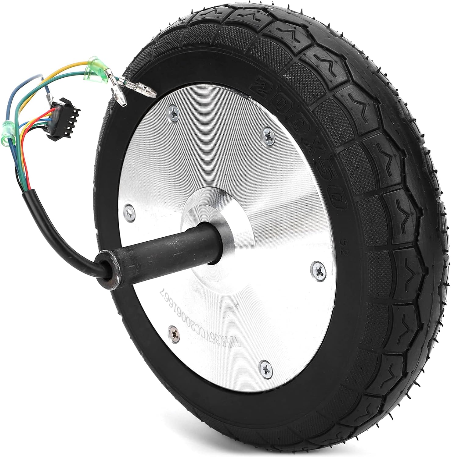 Electric Scooter Wheel Hub Motor, 350W Powerful, Low Noise, for 8 Inch Balancing Vehicle, Rubber Alloy, Black