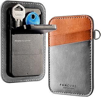 PUNCUBE Men’s Card Holder Wallet,Slim Minimalist Wallet With Key Holder and Phone Stand, Key Wallet, Rfid Blocking Wallet