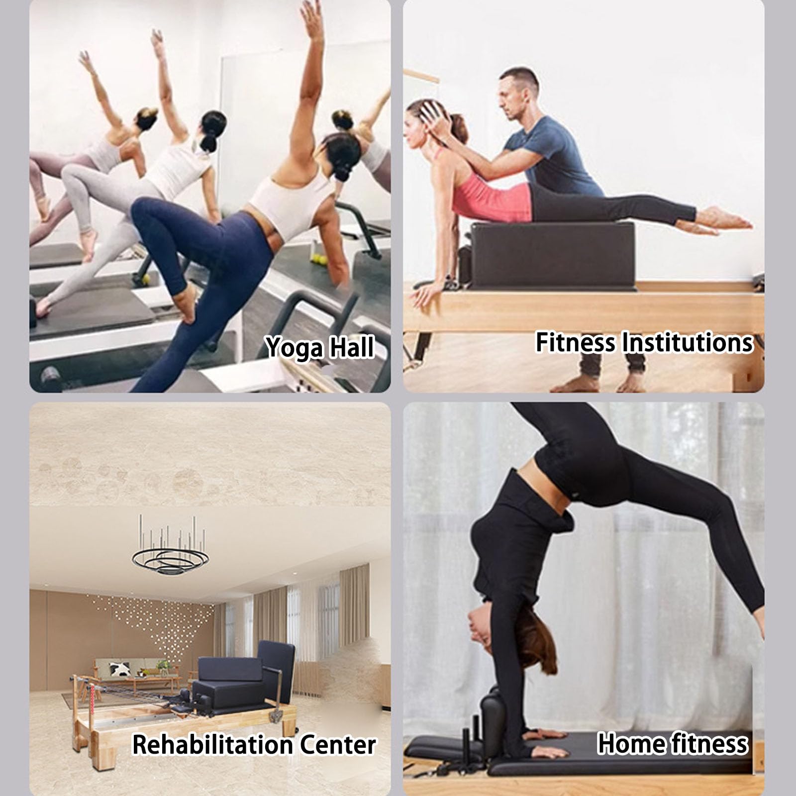 Caja reformadora de pilates, accesorio de piel sintética para ejercicios de estiramiento y equilibrio, perfecto para equipo de gimnasio en casa, tamaño de 26 x 15 x 10 pulgadas
