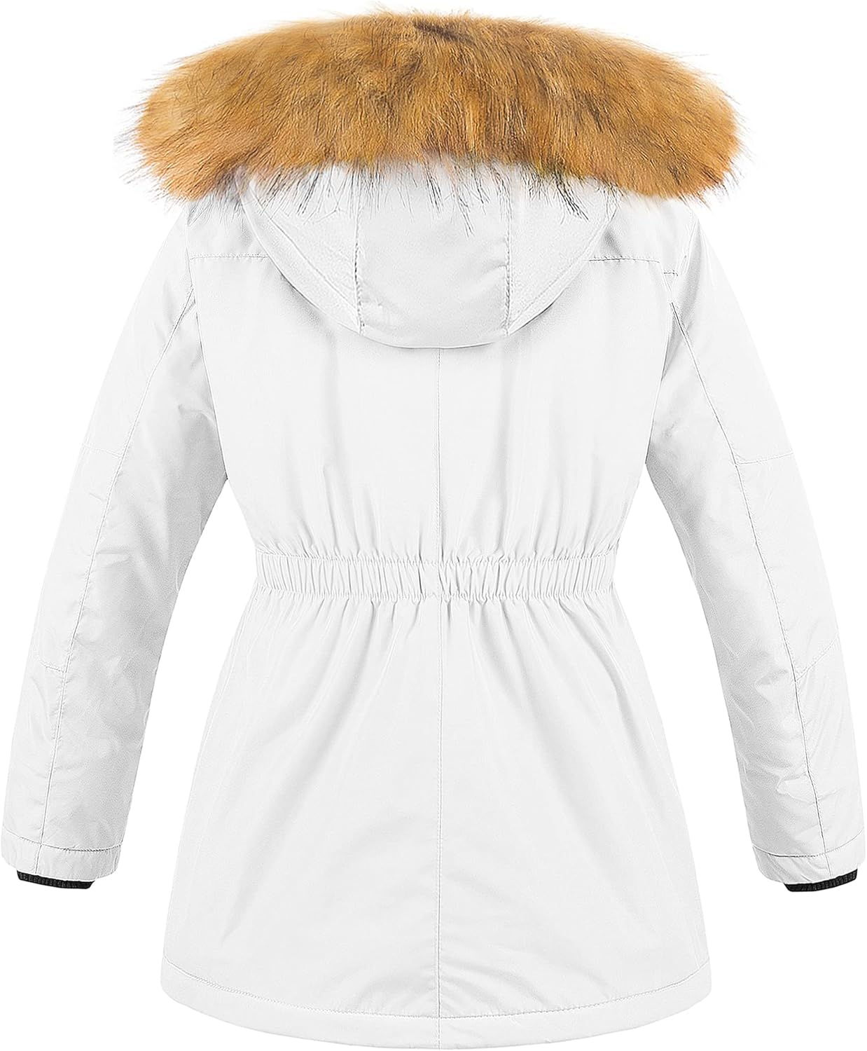 CREATMO US Girl's Long Winter Warm Parka Sherpa Trimmed Collar Puffer Ski Jacket Coat - Image 2