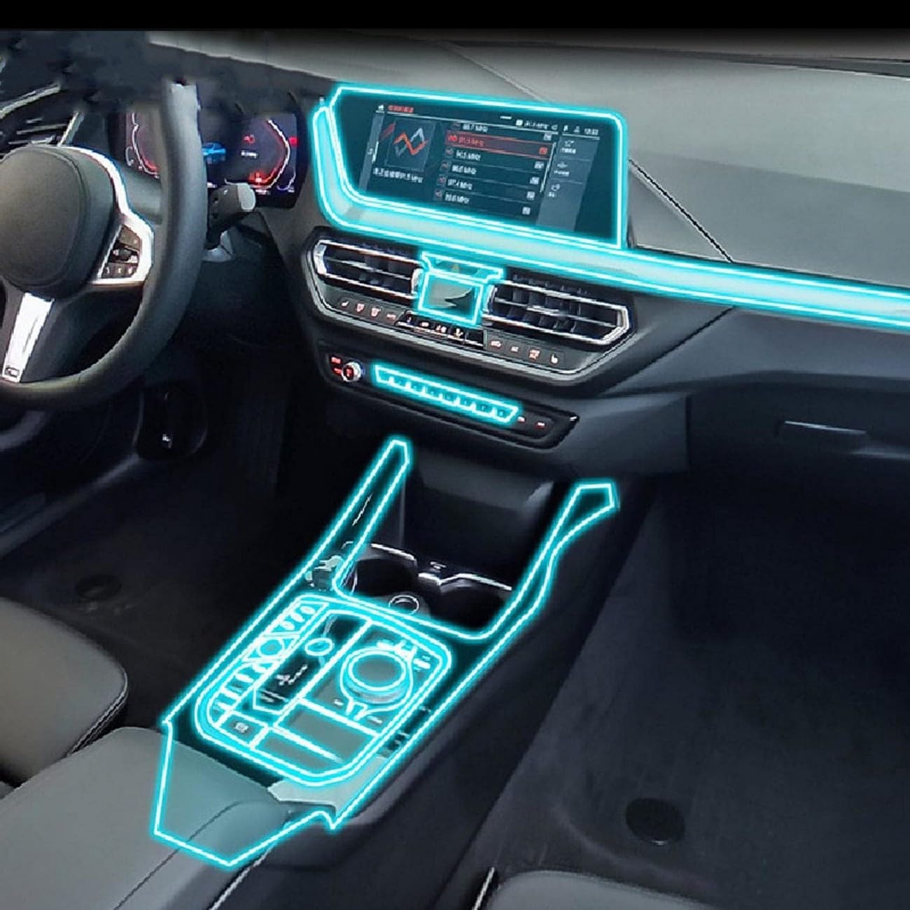 Film TPU pour console BMW F44 protège votre intérieur du quotidien