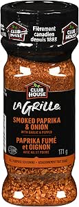 Club House La Grille, Grilling Made Easy, Smoked Paprika &amp; Onion with Garlic &amp; Pepper, All Purpose Seasoning, 171g