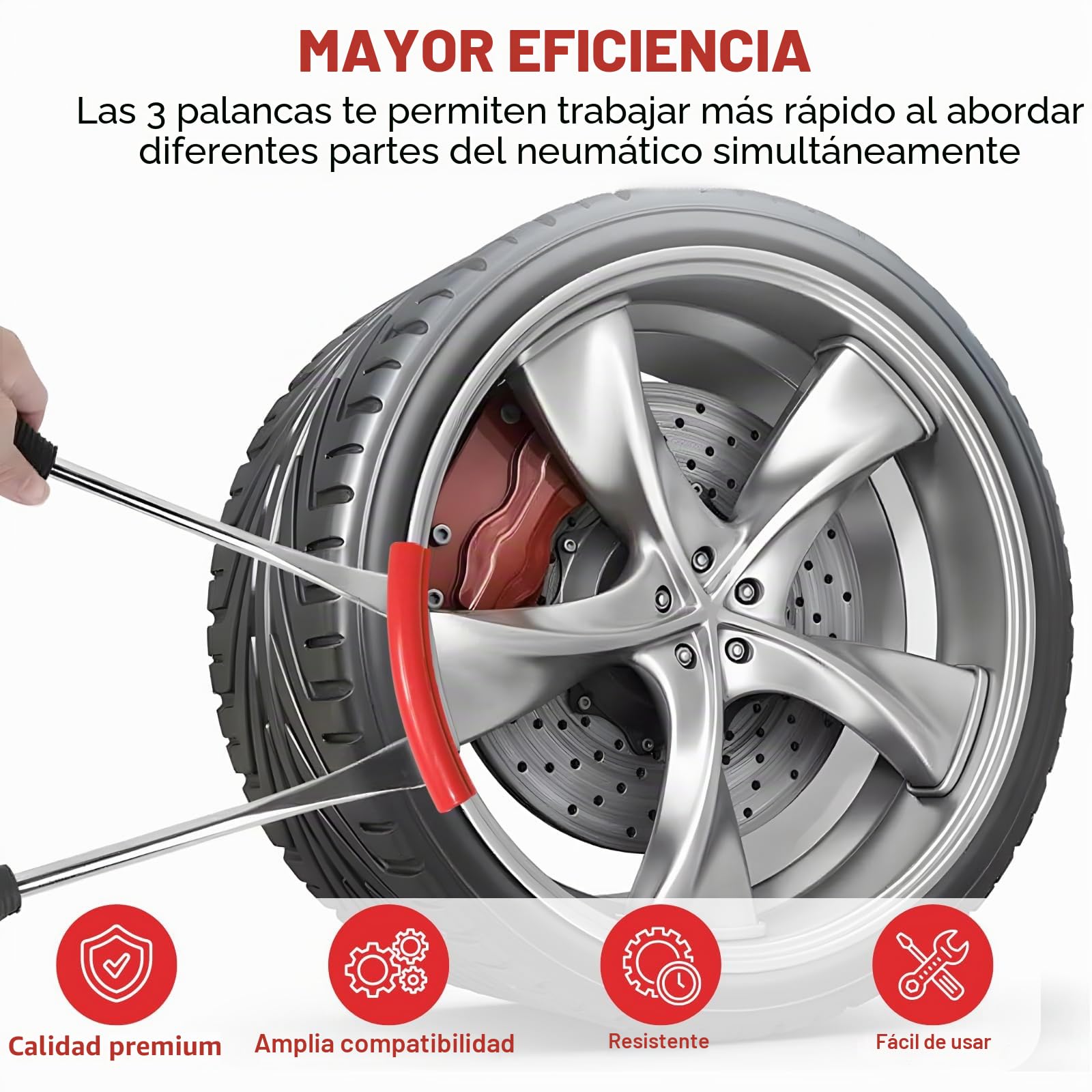 31 Piezas Desmontadora Neumáticos, Palanca Cambios Coche, Herramientas Moto, Antipinchazos Coche, Palanca Desmontadora Neumáticos, para Motocicletas, Bicicletas, Coches, Scooters