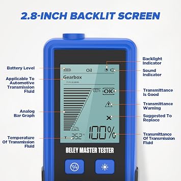 PLAYOCCAR Transmission Fluid Tester Gasoline Diesel with Temp Sensor