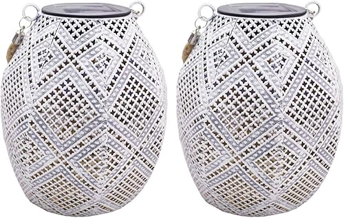 balacoo 2 farolillos de hierro para colgar al aire libre luces huecas decorativas luz nocturna para césped patio jardín disponible en Yaxa Colombia