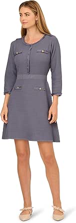 Adrianna Papell Ajuste Y Acampanado Botánico Para Mujer