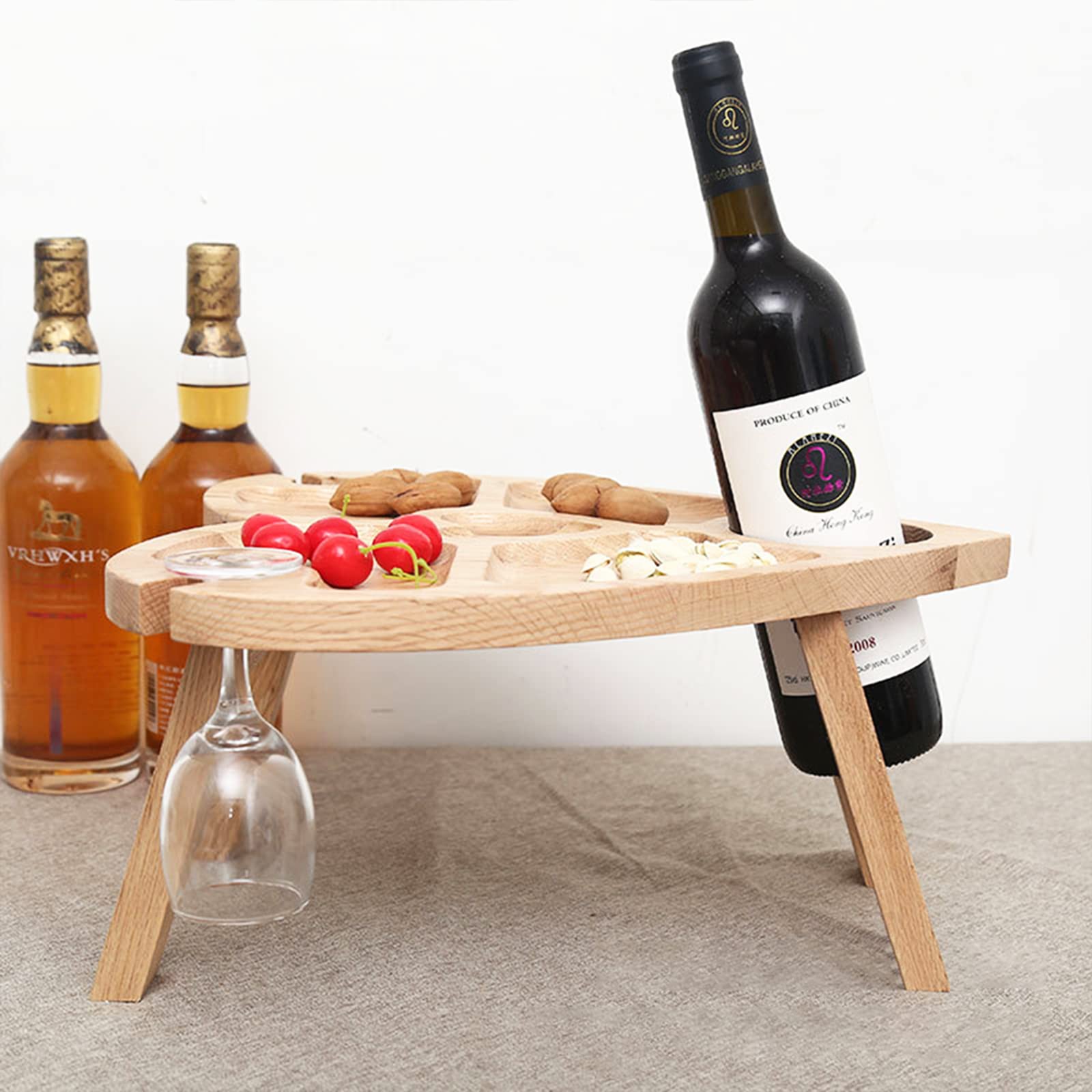 Table à Vin D'extérieur Portable, Nouveau, Porte-verre à Vin Pour Pique- Nique En Plein Air Pour Camping Et Dîner, Mini Table En Bois Amovible | Rakuten