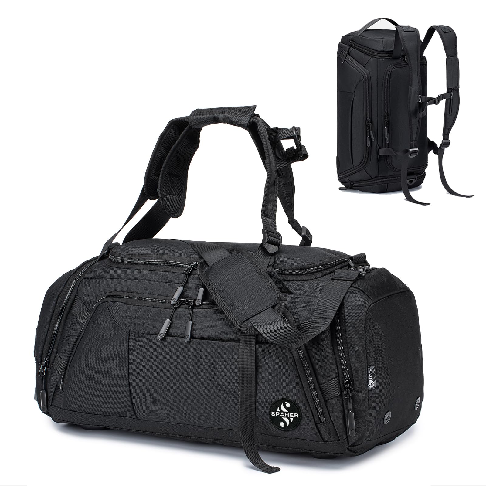 SPAHER 3 en 1 Sac de Sport Voyage avec Compartiments Chaussures et Humide