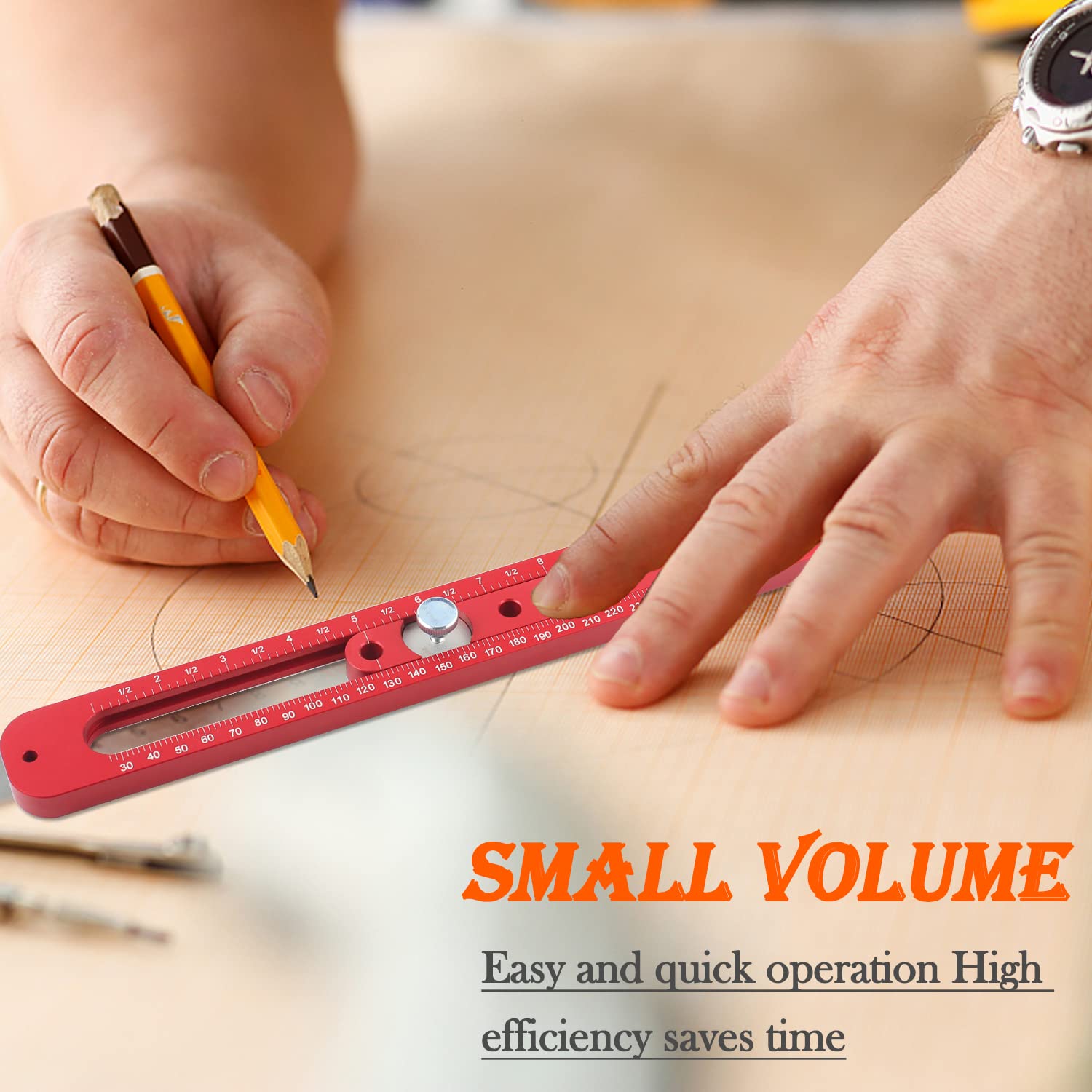 Snapklik.com : Woodworking Compass Scriber, Wood Scriber Tool Aluminum ...