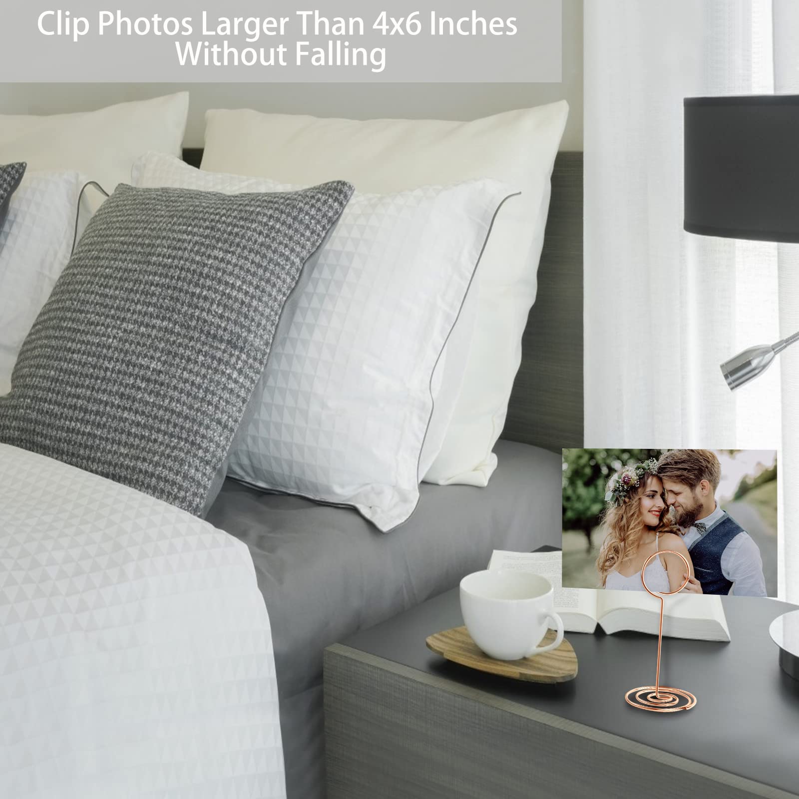 15 Soportes Para Números De Mesa, 22 Cm De Alto, En Forma De Corazón, Soporte Para Fotos De Alambre, Soporte Para Fotos De Notas, Soporte Para Fotos Para Centros De Mesa, Boda