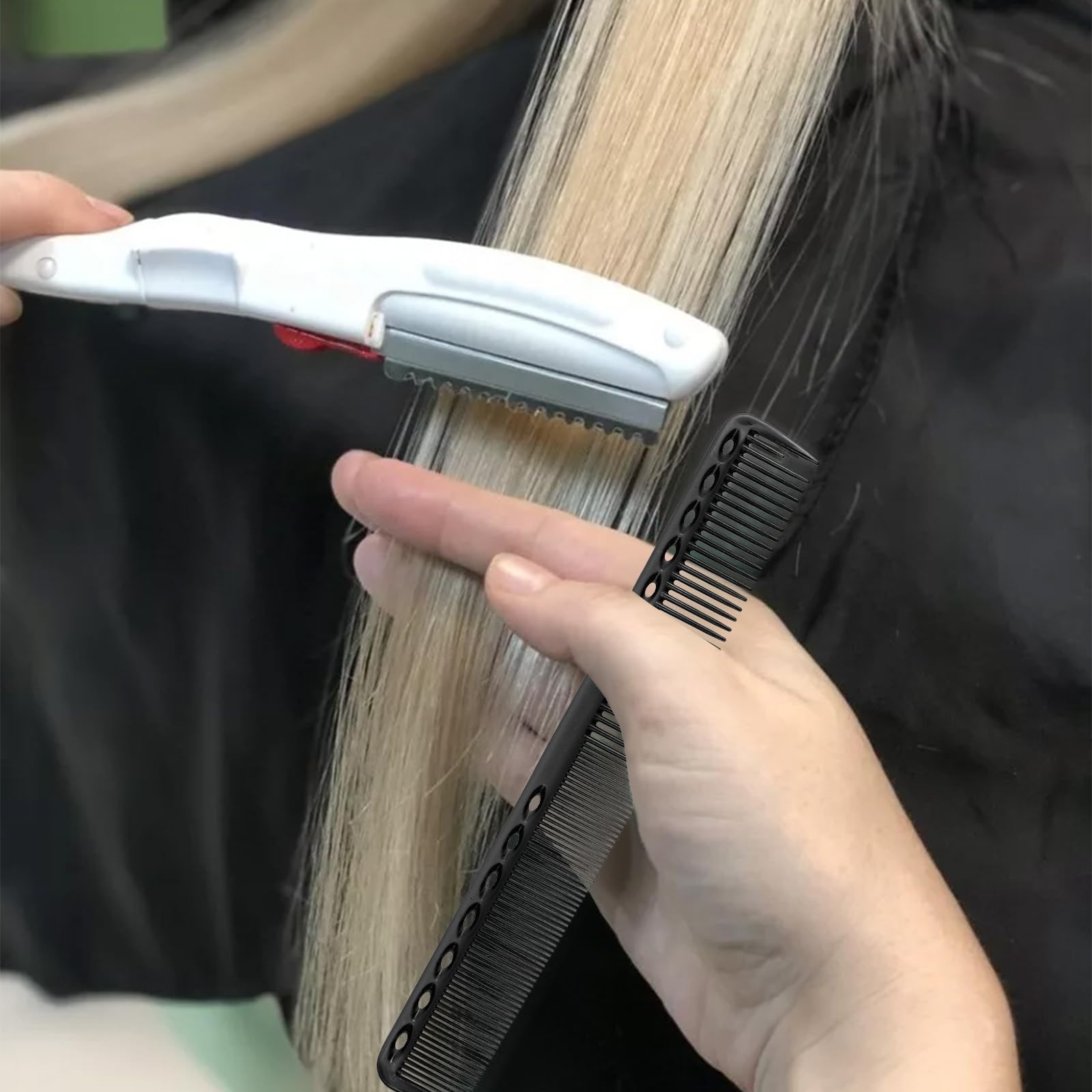 Węglowe grzebienie z cienkimi i średnimi zębami, odporne na wysokie temperatury, profesjonalny stylista włosów, uniwersalne grzebienie do strzyżenia włosów dla mężczyzn i kobiet, salon domowy