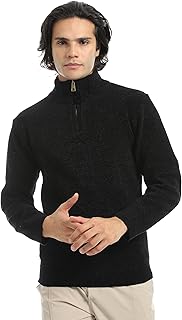 بلوفر مخطط بسوستة للإغلاق للرجال من اندورا