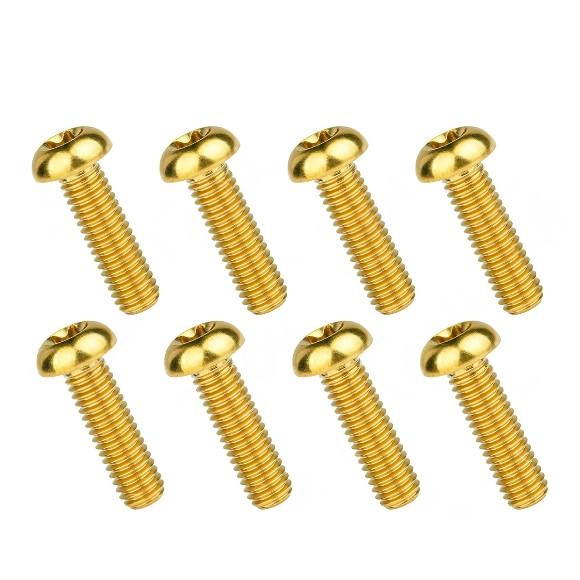 8 bulloni in lega di titanio M6x10/15/20/25/30/35 mm con testa Torx T30 for biciclette e motociclette(Burnt Blue,15MM_M6)