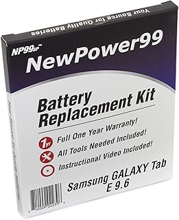 Battery Kit with Tools, Video and Battery for Samsung Galaxy Tab E 9.6 SM-T560, SM-T561, SM-T567, SM-T560NU, SM-T567V from NewPower99