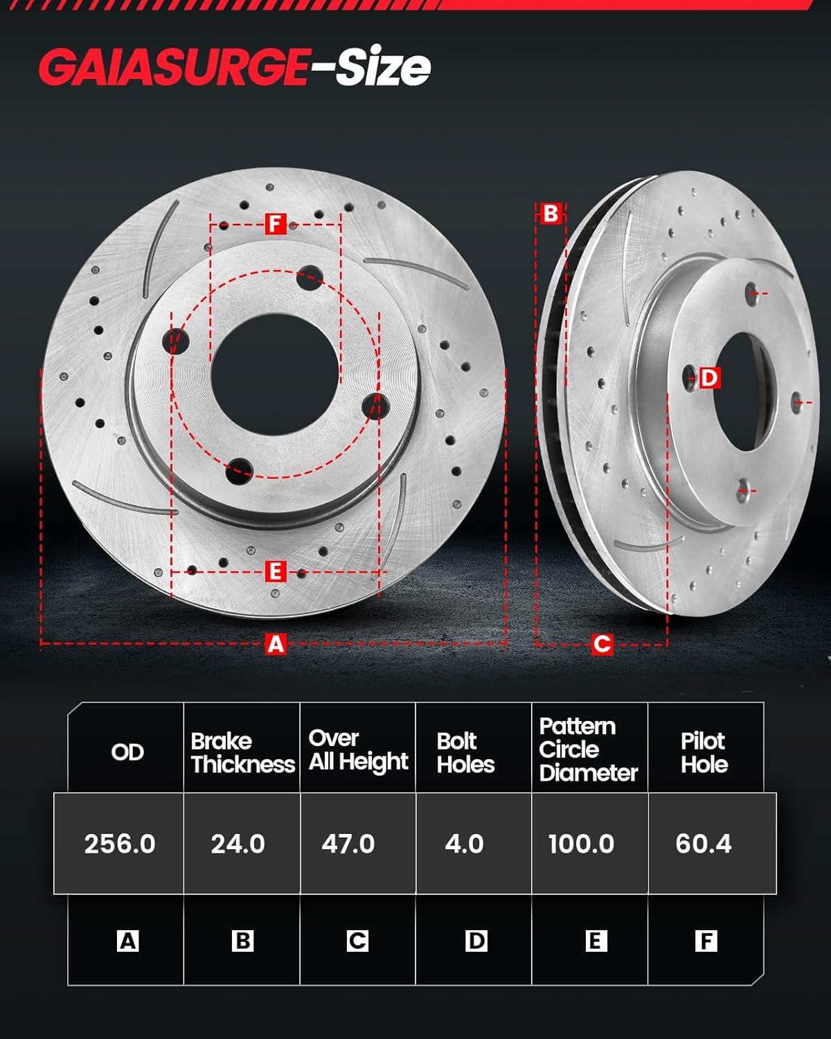 Front Brakes Pads and Rotors Kit Compatible with Chevy Cobalt, 2003-2007 Saturn Ion, 2007-2009 Pontiac G5 | 256mm(10.1in) Front Automotive Replacement Brake Kits
