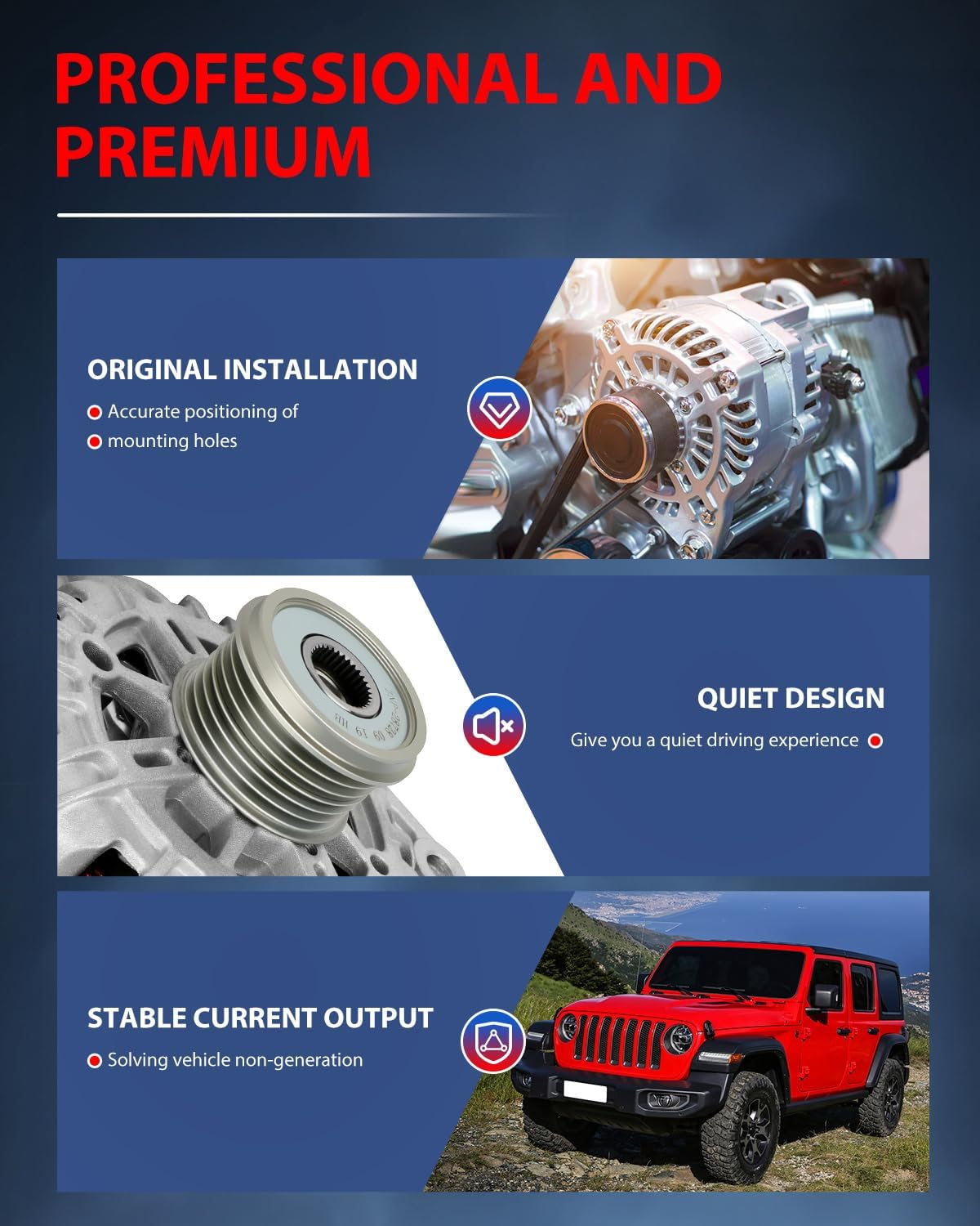 cciyu 11258 11458 11567 Alternator Replacement for Nissan for Altima 2007-2013,for Nissan for Rogue 2011-2013,for Nissan for Rogue Select 2014-2015,for Nissan for Sentra 2007-2012