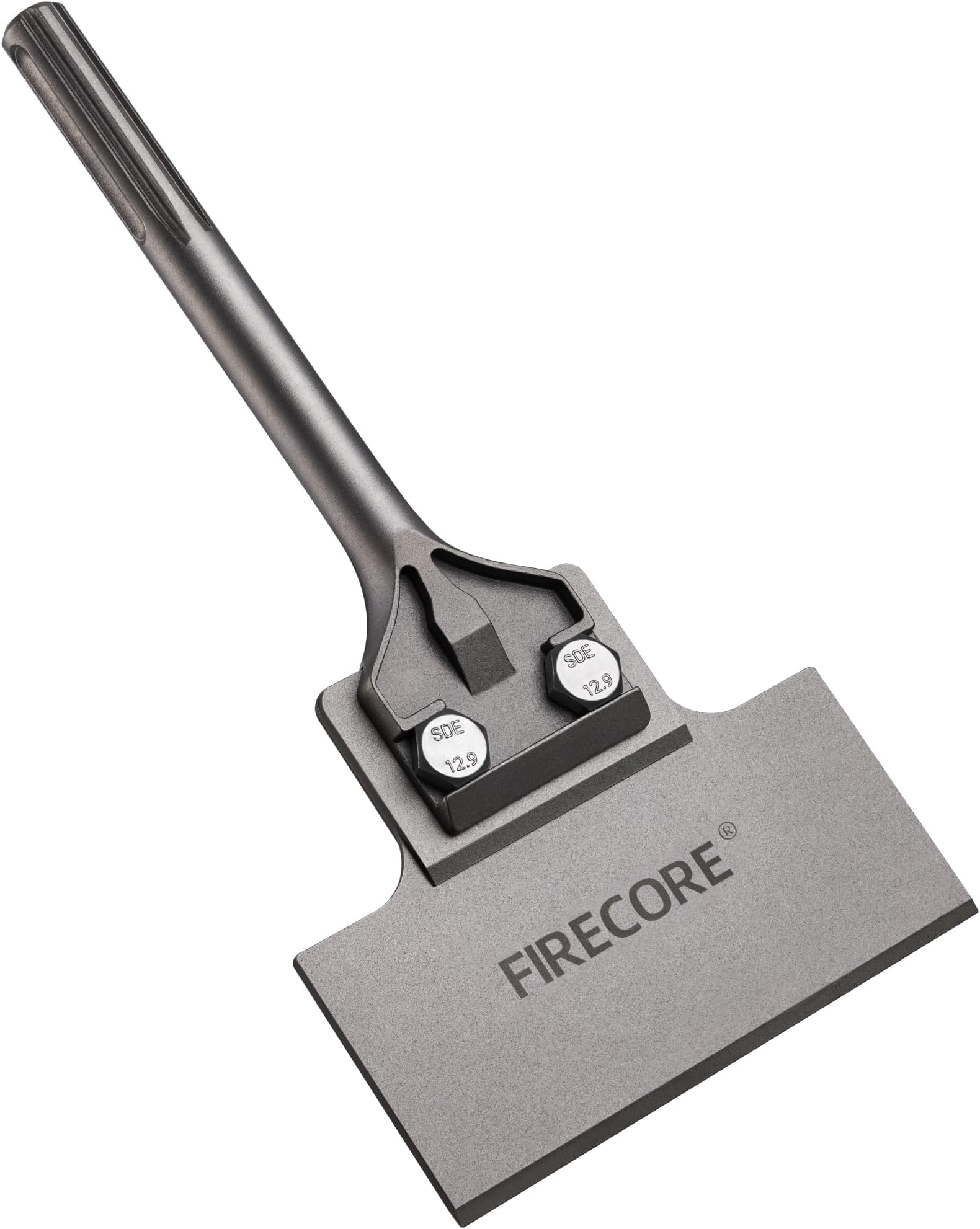 SDS Max Floor Scraper, Firecore 6 Inch by 12 Inch Heavy Duty Thinset Removal Chisel Bits for SDS Max Rotary Hammer Drill Tool, Adhesive Remover Bit for Vinyl Flooring VCT Tile Linoleum Concrete Mortar