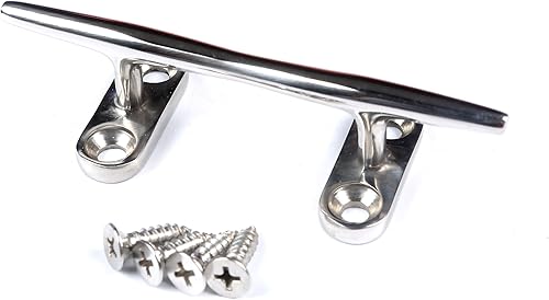 Miniatura 2 de Mxeol Marine Dock Cleat Boat Open Base Stainless Steel wScrews (4 PCS)