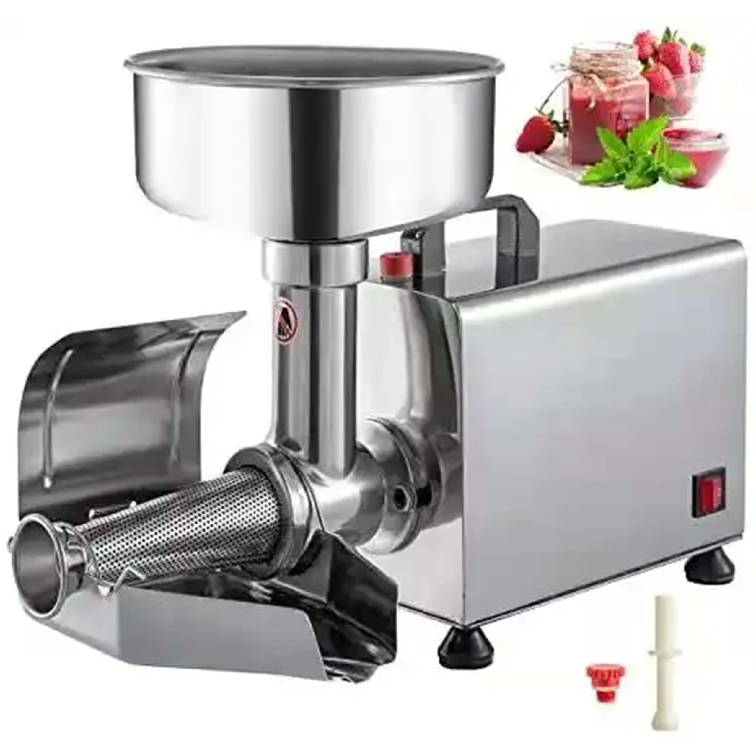 Passapomodoro Elettrico 370w, Passapomodoro in Acciaio Inossidabile, Fresatrice per Pomodoro, Spremipomodoro per Salsa Di Fragole, Pressa Alimentare per Conserve Di Purea Di Pomodoro